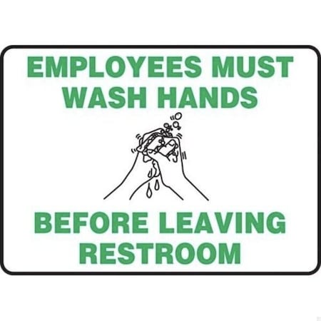 Accuform SAFETY SIGN EMPLOYEES MUST WASH MHSK968VS MHSK968VS